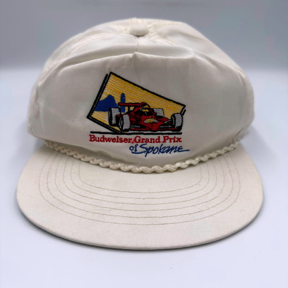 VTG Budweiser Grand Prix of Spokane Snapback Hat Dorfman Pacific White Racing